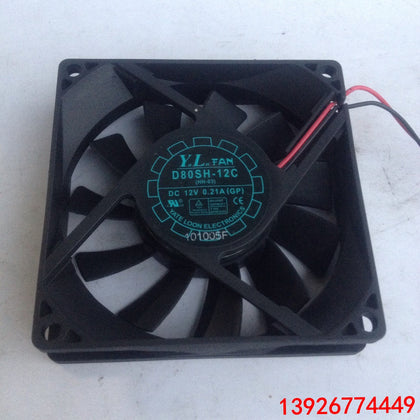 Yue Lun D80SH-12C 12V 0.21a 8020 8cm Great Wall Power Case Fan-inewdeals.com