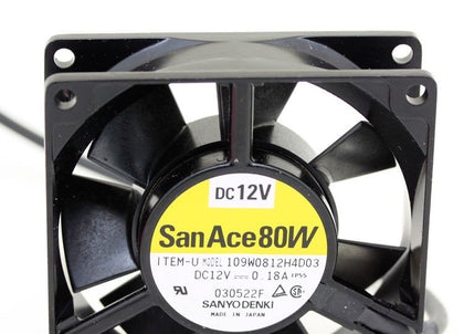 For SANYO Waterproof 109W0812H4D03 12V 0.18A 8025 8cm 80mm cooling fan 80*80*25mm