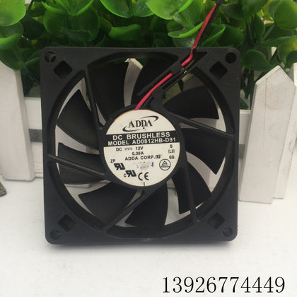 Adda Ad0812hb-D91 8015 12v 0.30a 2-Wire Cooling Fan Power Fan-inewdeals.com