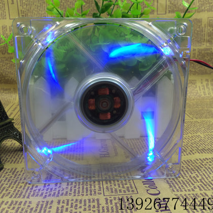 12cm/cm 12V 0.30a 12025 Large Air Volume BlueRay Led Power Cooling Fan-inewdeals.com