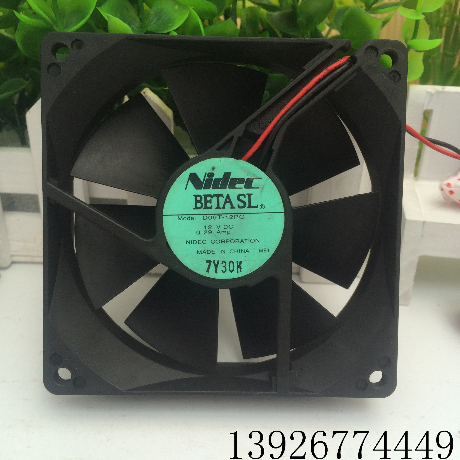 Nidec D09T-12pg 9025 12V 0.29A 9cm 9CM 2-Wire Cooling Fan