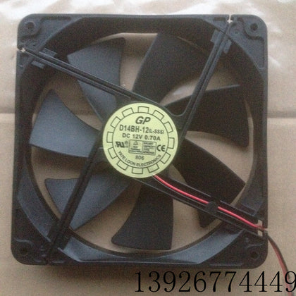 Yuelun 14cm 14cm 14025 Double Ball 2pin Power Fan D14BH-12-inewdeals.com