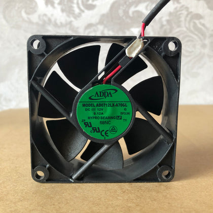 Adda 7025 AD0712LX-A70GL Dc12v 0.12a Two-Wire 7cm Silent Cooling Fan-inewdeals.com