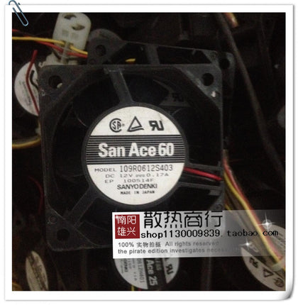 109R0612S401 12V 0.17A Sanyo Sanyo 60*60 * 25MM cm Axial Flow Fan-inewdeals.com