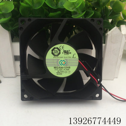 Yongli Mga8012hb 12V 0.24a 8cm 8025 2-Wire Large Air Volume Cooling Fan-inewdeals.com