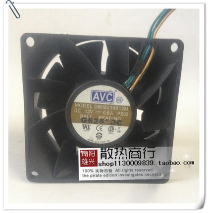 AVC 8038 8cm Double Ball 4-Wire PWM Temperature Control 12V 0.6a Db08038b12m-inewdeals.com