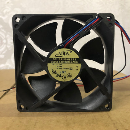 Adda Ad0912hb-A79gl 9025 12v 0.30a Three-Wire Speed Cooling Fan-inewdeals.com