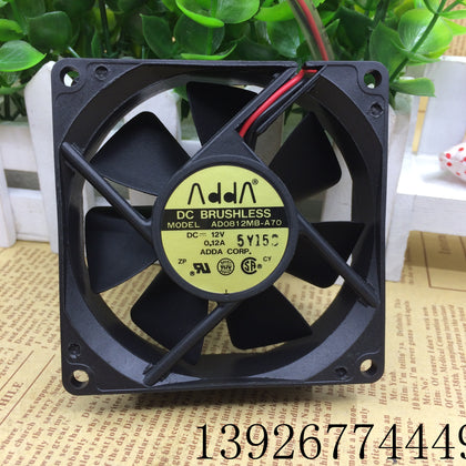 Adda 8cm Chassis Power Supply Fan 8025 12V 0.12A AD0812MB-A70-inewdeals.com