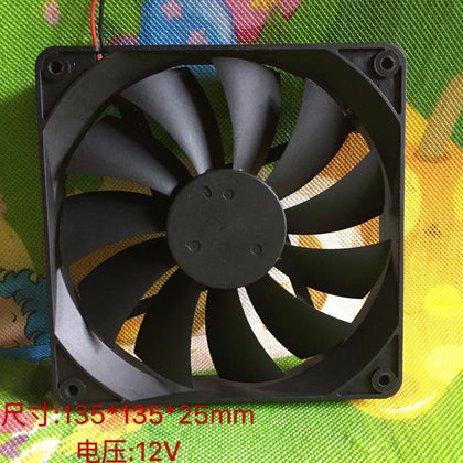 13525MM 135*135 * 25mm 12V 2.4W 3.0W 13.5cm 2-Wire Mute Cooling Fan-inewdeals.com