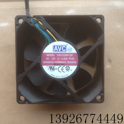 AVC DS07025R12H 12V 0.5A Four-Wire Intelligent Temperature Control 70X70X25mm Fan-inewdeals.com