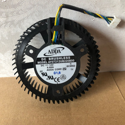 Adda Ay07212ub220b00 12v 0.68a 4-Wire Graphics Card Large Air Fan Hole Spacing 38mm-inewdeals.com