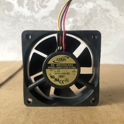 Adda 6020 6CM 12V 0.31A Double Ball Chassis Fan AD0612XB-C72GL-inewdeals.com