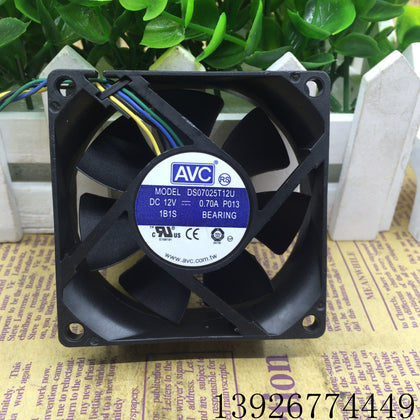 AVC 7cm7025 DS07025T12U 12V0.7A 4-Pin PWM Max Airflow Rate Cooling Fan-inewdeals.com