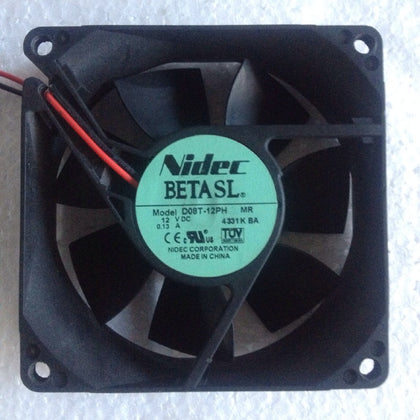 Nidec 8025 12V 0.13a 8cm D08T-12PH R 8cm Chassis Power Cooling Fan-inewdeals.com