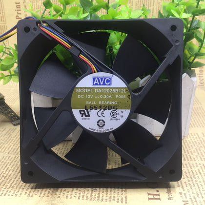 AVC 12cm/cm Double Ball 4pin 12V 4Pin PWM Temperature Control Fan Da12025b12l P005-inewdeals.com