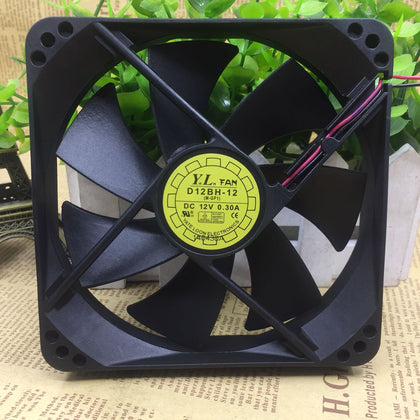 Yuelun 12025 D12BH-12 Dc12v 0.30a 12cm Chassis Power Ultra-Quiet Cooling Fan-inewdeals.com