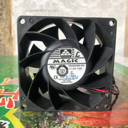 Magic MGA8024MB-O38 24V 0.32A 8CM 8038 Large Air Flow Cooling Fan-inewdeals.com
