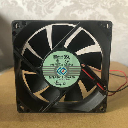 Yongli MGA8012HS-A20 12V 0.25A 8cm 8020 2-Wire Chassis Cooling Fan-inewdeals.com