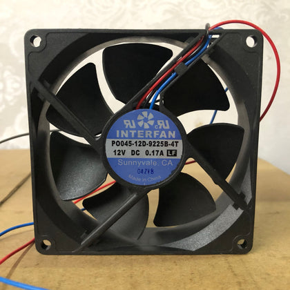 interfan 9CM Cooling Fan PO045-12D-9225B-4T 12V 0.17A-inewdeals.com