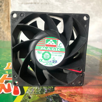 Magic MGA8024YB-O38 24V 0.90A 8CM 8038 Large Air Flow Cooling Fan-inewdeals.com