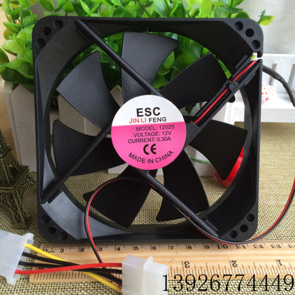 12025 12cm/cm 12V 120*120*25mm Fan Oil/Ball Cooling Fan-inewdeals.com