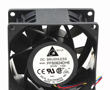 PFB0824DHE 24V 8cm 80mm 1.63A four-wire PWM inverter cooling fan for Delta 80*80*38MM