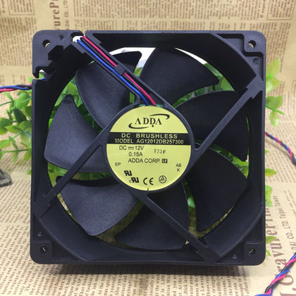 Adda AG12012DB257300 12025 12V 0.15A 12cm 3-Wire Cooling Fan-inewdeals.com