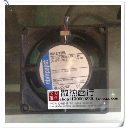 Papst Fan 8312 HL 12V 330mA 4.0W 8032 2-Wire Double Ball Cooling Fan-inewdeals.com