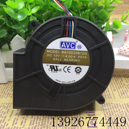 AVC Max Airflow Rate Turbo Fan-Speed Blower 9733 12V 4.5A BA10033B12G-inewdeals.com