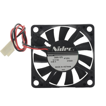 Nidec and D05X-12TL 12V 0.06A 5010 5CM 5mm ultra-quiet cooling fan 50*50*10mm