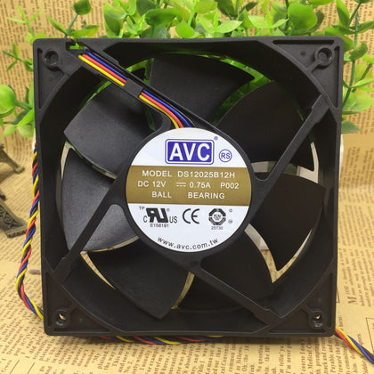 AVC Ds12025b12h 12025 12V 0.75a 12cm Support PWM Temperature Control Speed Fan-inewdeals.com