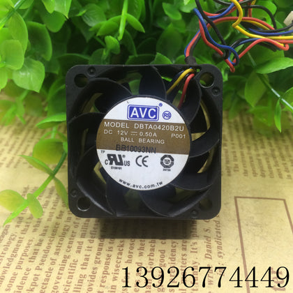 AVC 4020 12V 0.50a 4cm 4-Wire Temperature Control Server Cooling Fan Dbta0420b2u-inewdeals.com