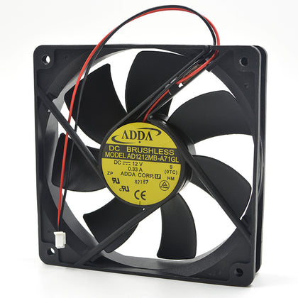 ADDA 12cm 12025 12v 0.33A AD1212MB-A71GL chassis mute power dedicated fan - inewdeals.com