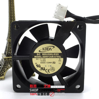 ADDA 6025 6CM 12V 0.35A Ball Cooling Fan AD0612UB-A76GL - inewdeals.com