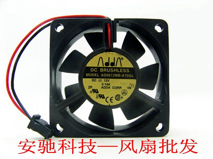 ADDA 6025 6CM AD0612MB-A70GL 12V 0.14A 60 * 60 * 25MM 2-wire cooling fan - inewdeals.com