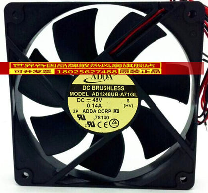 ADDA AD1248UB-A71GL 48V 0.14A 12CM 12025 2 wire cooling fan - inewdeals.com