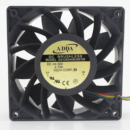 ADDA AS12024HB389100 12038 DC24V 2.1A 120 * 120 * 38mm Cooling Double Ball Fan - inewdeals.com