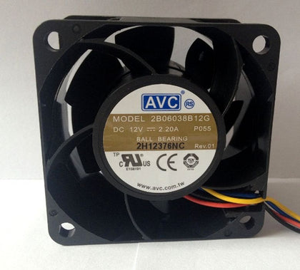 AVC 2B06038B12G DC12V 2.2A 60*60*38MM server fans - inewdeals.com