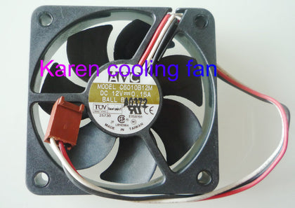 AVC 6010 12V 0.15A C6010B12M 60 * 60 * 10MM 6CM three-wire dual ball bearing fan CPU - inewdeals.com
