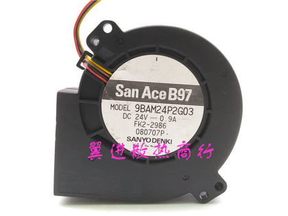 B97 9BAM24P2G03 24V 0.9A 9733 97 * 95 * 33MM large air volume centrifugal turbine blower - inewdeals.com
