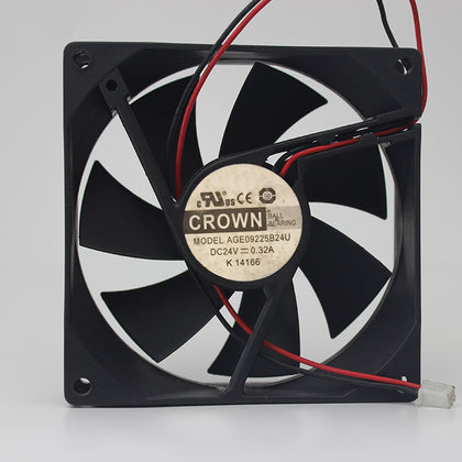 CROWN AGE09225B24U 24V 0.32A 92 * 92 * 25mm 2-wire inverter fan - inewdeals.com