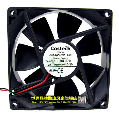 Costech 9cm 24V 0.20A 9025 D09A05HW 90 * 90 * 25mm dual ball wind capacity inverter fan - inewdeals.com