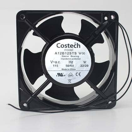 Costech A12B12STS W00 12CM 115V 22/20W Cooling Fan - inewdeals.com