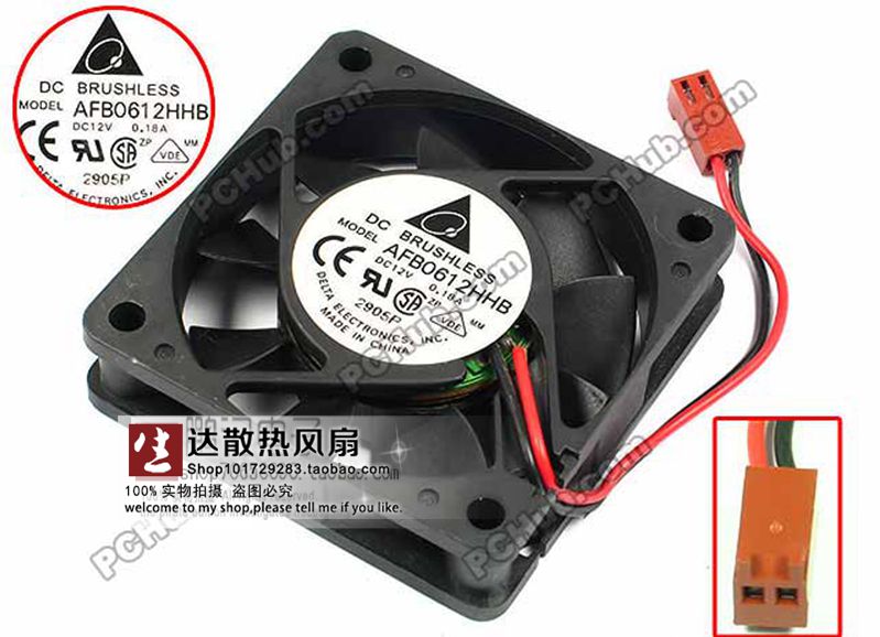 Delta 6cmAFB0612HHB 6015 DC 12V 0.18A power supply cooling fan