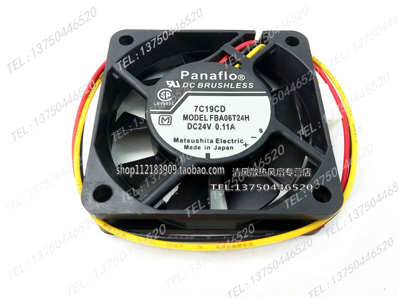 FBA06T24H 6015 DC 24V 0.11A 60 * 60 * 15MM three-wire cooling fan