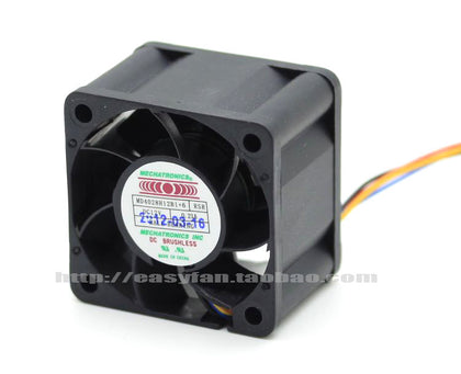 MECHATRONICS 4028 MD4028H12B1 + 6 40 * 40 * 28MM four-wire server double ball fan - inewdeals.com