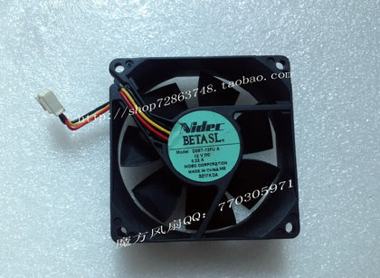 NIDEC D08T-12PU 8025 12V 0.22A 80 * 80 * 25MM three-wire speed sensor fan - inewdeals.com