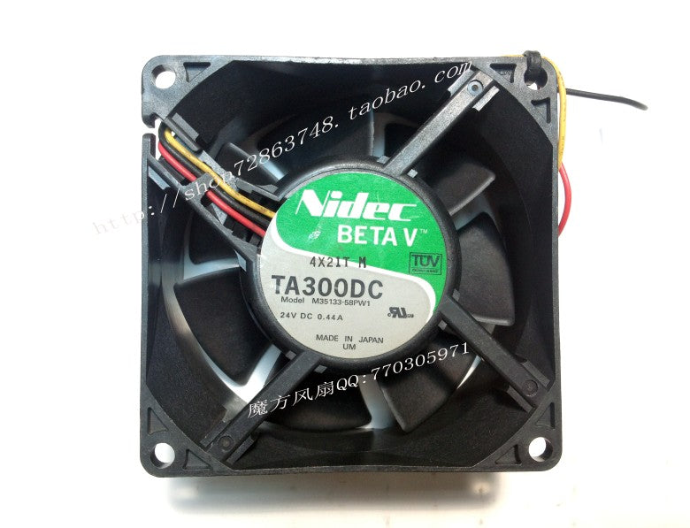 Nidec TA300DC M35133-58PW1 8CM 24V 0.44A 80 * 80 * 38mm Three-wire inverter fan