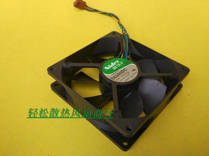 Nidec TA350DC G35390-35 12V 0.39A 90 * 90 * 25mm four-wire temperature control cooling fan