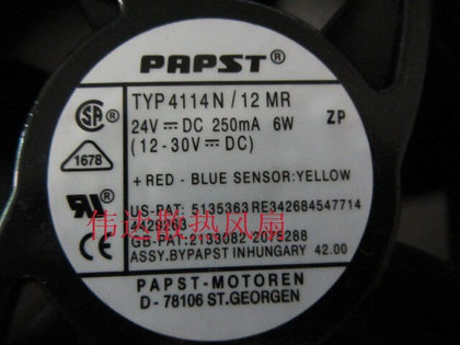 PAPST 12038 24V 6W TYP4114N/12 MR 120 * 120 * 38MM Cooling fan - inewdeals.com